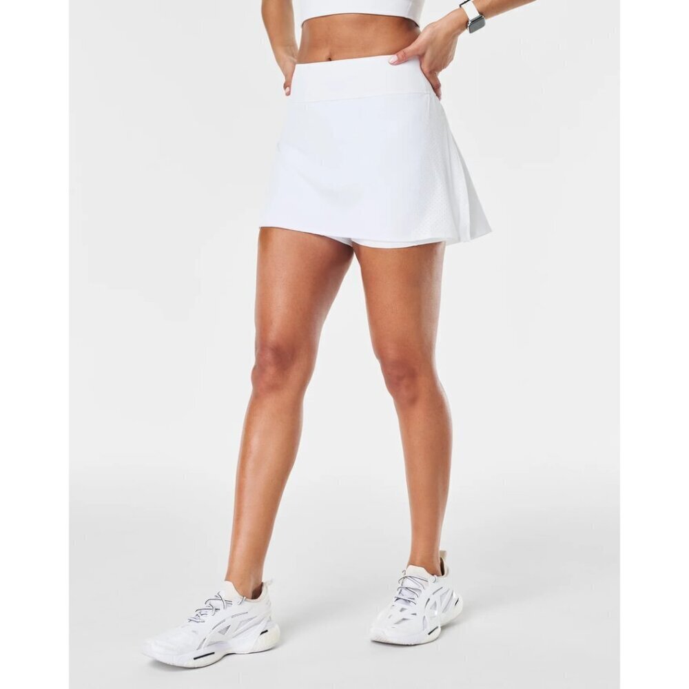 SPANX The Get Moving Tennis Skort in White Size Small
